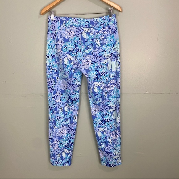 Lilly Pulitzer Cameron Pant Saltwater Blue Suns Out Funs Out 4‎ UPF 50+ Luxletic - Picture 4 of 5